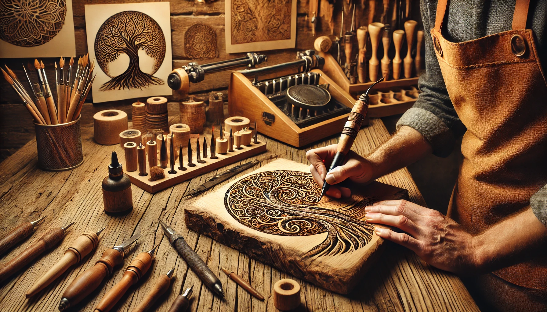 Teknik Wood Burning Art: Seni Membakar Kayu yang Unik